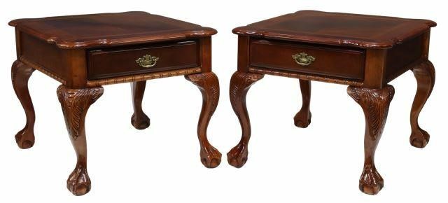 (2) CHIPPENDALE STYLE MAHOGANY SIDE