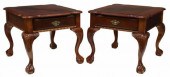 (2) CHIPPENDALE STYLE MAHOGANY