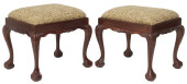 (2) CHIPPENDALE STYLE UPHOLSTE