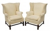 (2) CHIPPENDALE STYLE WINGBACK