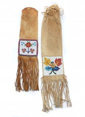 2 CHIPPEWA? BEADED PIPE/TOBACC