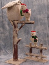 2 Christmas bird on branch aut