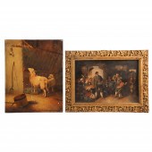 (2) Chromolithographs on wood