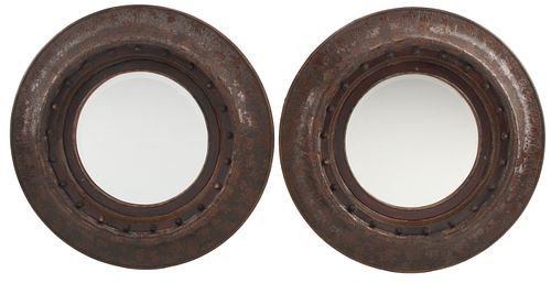 (2) CIRCULAR EMBOSSED FAUX
