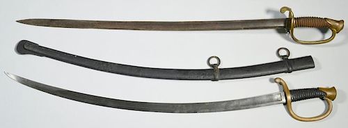 2 CIVIL WAR ERA OFFICER'S SWORDS,