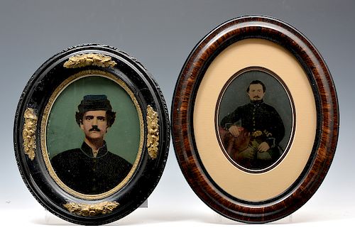 2 CIVIL WAR PAINTED WHOLE PLATE