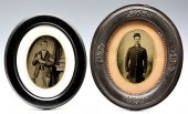 2 CIVIL WAR WHOLE PLATE TINTYP