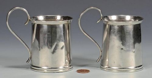 2 CLARK TN COIN SILVER CUPSPair