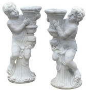 (2) CLASSICAL STYLE CARVED MAR