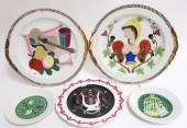 2 COLETTE GUEDEN PLATTERS, 3 P