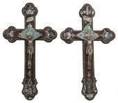 (2) COLONIAL STYLE MOP-INLAID