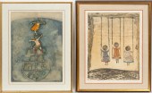 2 COLOR ETCHINGS BY GRACIELA R