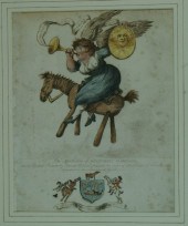 (2) colored engravings, The Ap