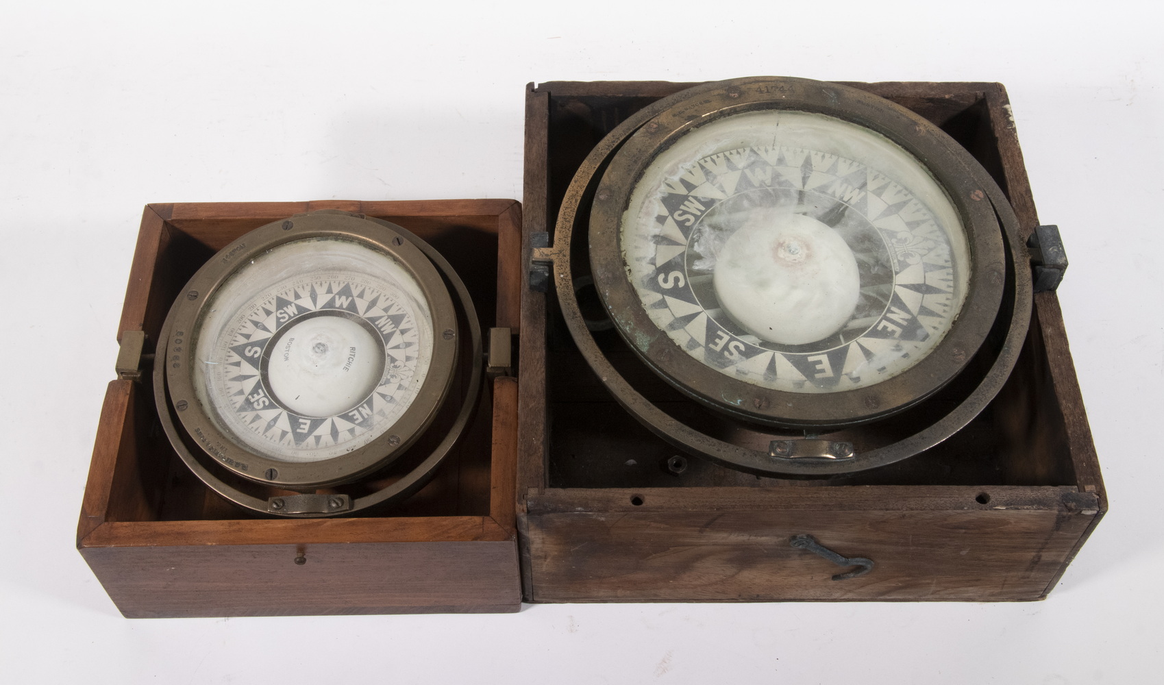 (2) COMPASSES BY RITCHIE OF BOSTON;