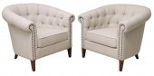 (2) CONTEMPORARY CHESTERFIELD