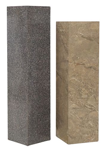 (2) CONTEMPORARY FAUX STONE
