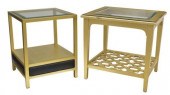 (2) CONTEMPORARY GLASS-TOP GIL