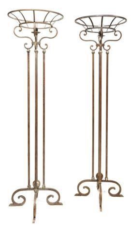 (2) CONTEMPORARY IRON TORCHIERE