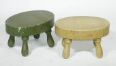 (2) CONTEMPORARY OVAL TOP WOOD