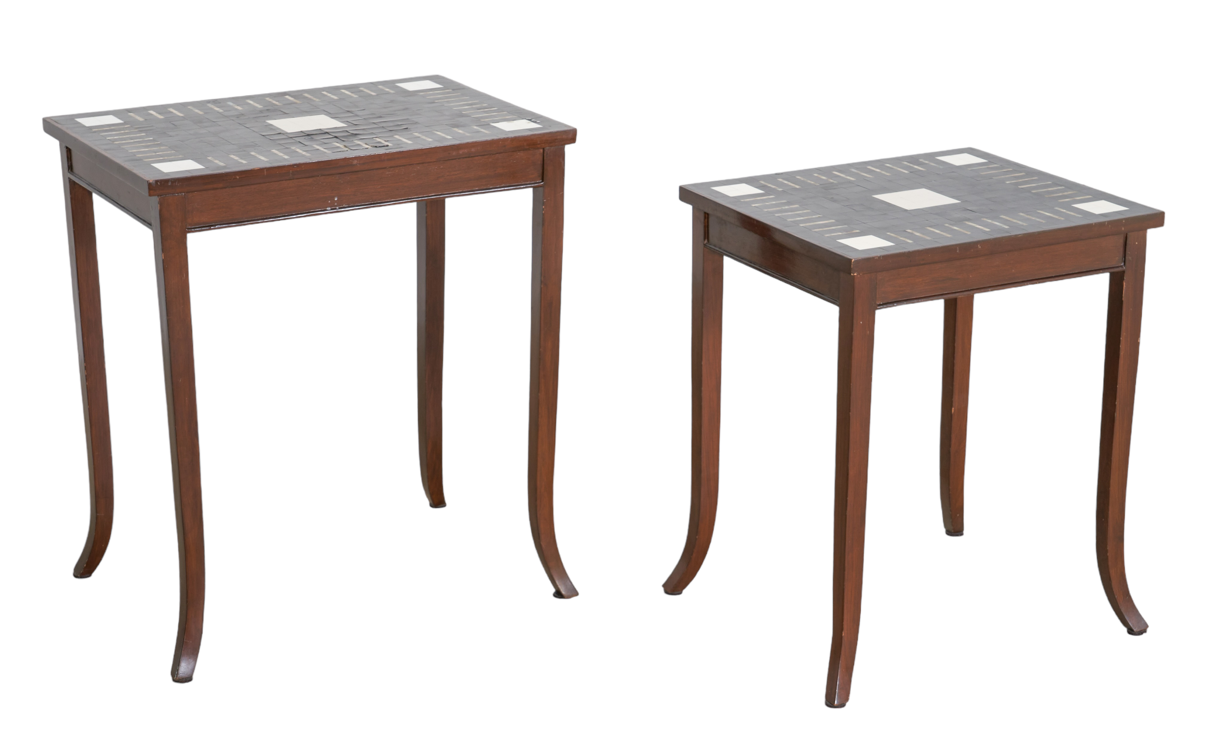 (2) Contemporary side tables,