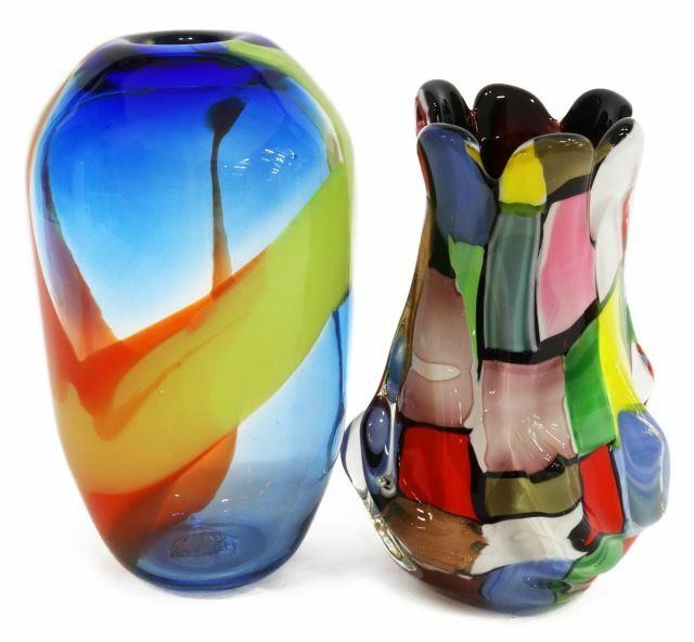 (2) CONTEMPORARY STUDIO FUSED ART