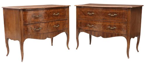 (2) CONTINENTAL BANDED WALNUT