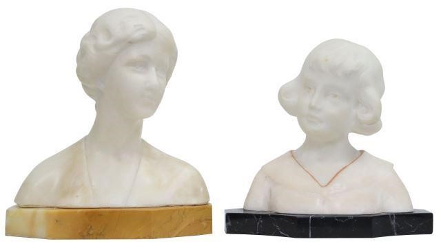 (2) CONTINENTAL CARVED ALABASTER
