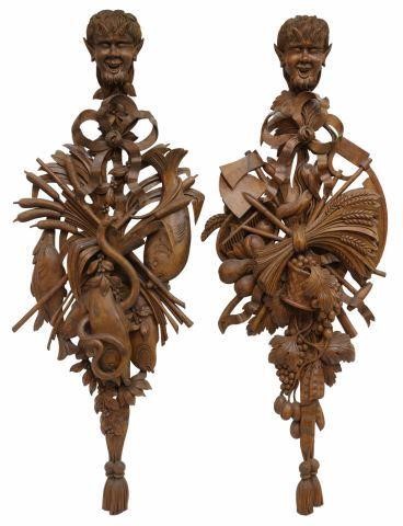 (2) CONTINENTAL CARVED