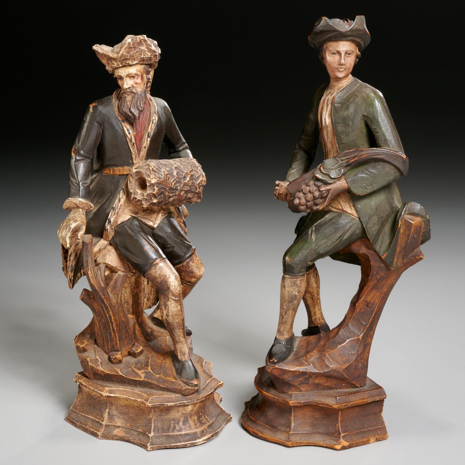 (2) CONTINENTAL CARVED