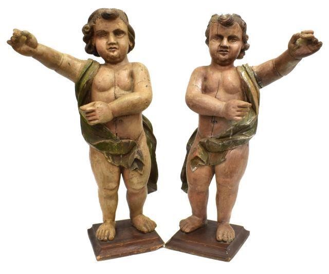 (2) CONTINENTAL CARVED RELIGIOUS