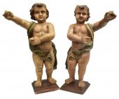 (2) CONTINENTAL CARVED RELIGIO