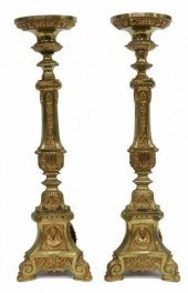 (2) CONTINENTAL GILT METAL ALT