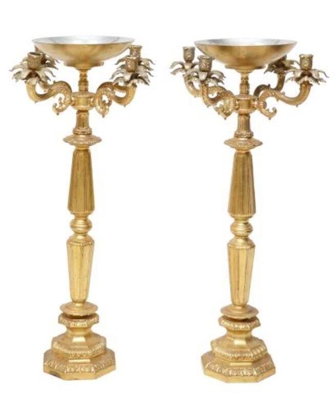 (2) CONTINENTAL GILT METAL