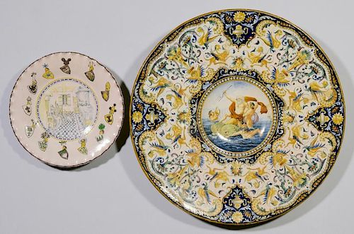 2 CONTINENTAL MAJOLICA