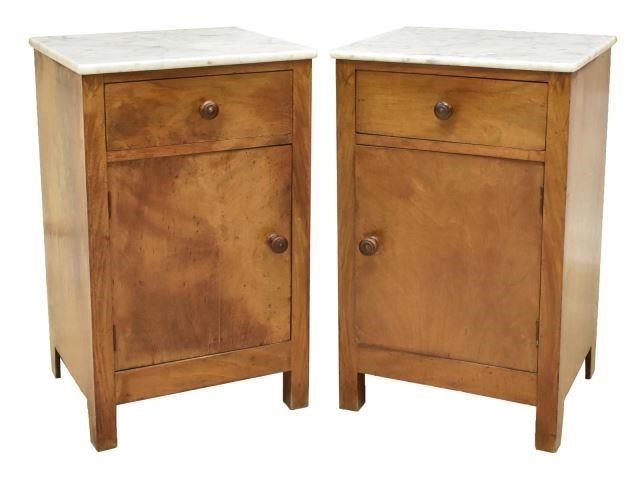 (2) CONTINENTAL MARBLE-TOP