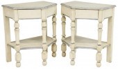 (2) CONTINENTAL PAINTED BEDSID