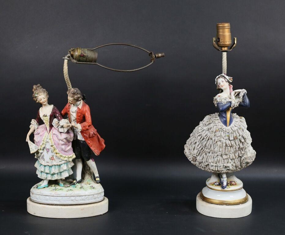 2 CONTINENTAL PORCELAIN FIGURAL