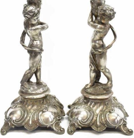 2) CONTINENTAL SILVER TONE METAL