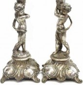 2) CONTINENTAL SILVER TONE MET