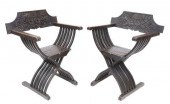 (2) CONTINENTAL SLATTED CURULE