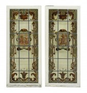 2) CONTINENTAL STAINED LEADED