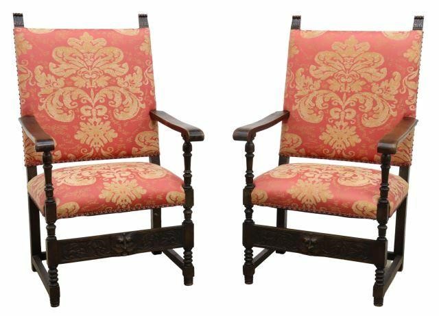 (2) CONTINENTAL UPHOLSTERED