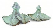(2) Copper verdigris cupola to