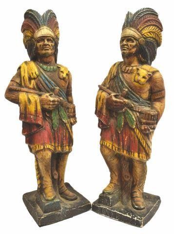 (2) COUNTERTOP CIGAR STORE INDIAN