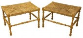 (2) COUNTRY FRENCH RUSH SEAT T