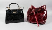 2 CROCODILE BAGSA red leather