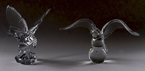 2 CRYSTAL SEAGULLS FLIGHT STEUBEN
