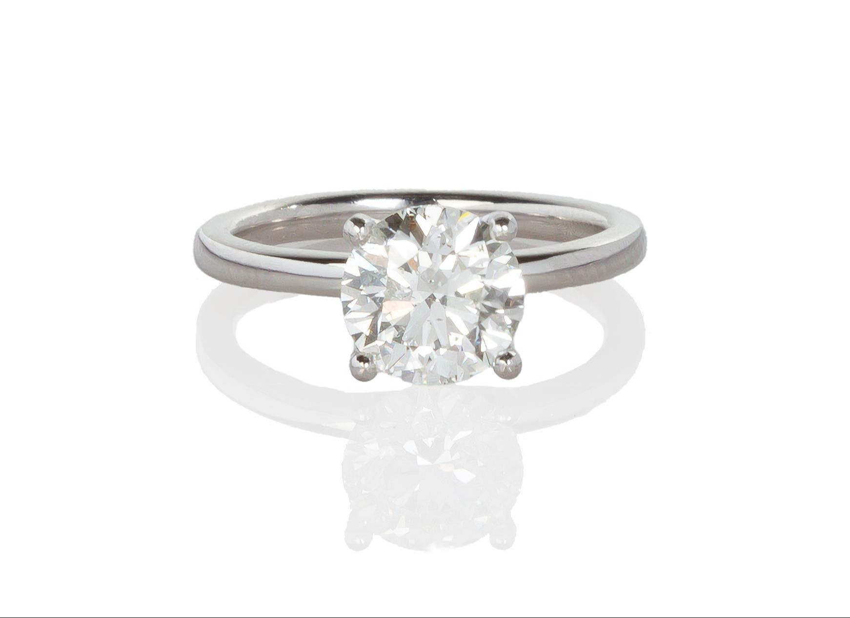 2 CT DIAMOND & PLATINUM RING 2 CT