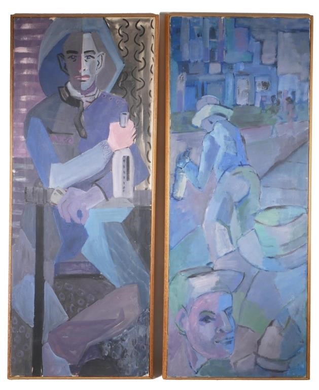 (2) CUBIST PAINTINGS,