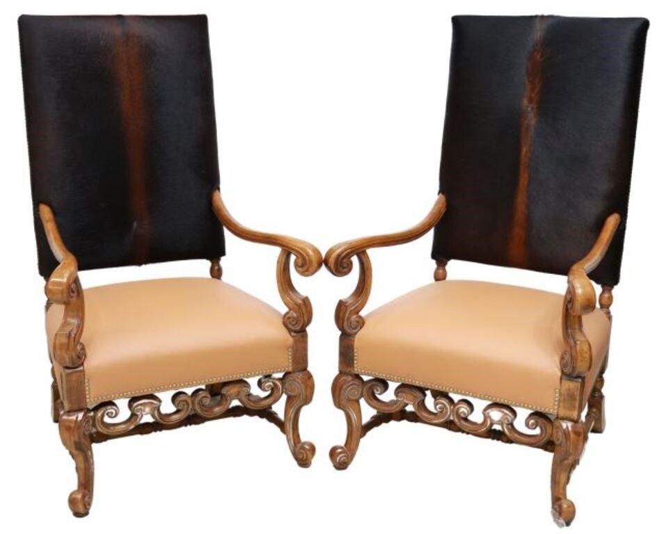 (2) CUSTOM COWHIDE & LEATHER